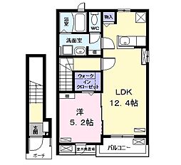 コンフォート八神 1LDKの間取図画像