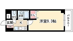 シテイライフ上社北 1Kの間取図画像