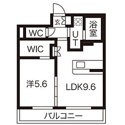 グランドゥール千種 1LDKの間取図画像