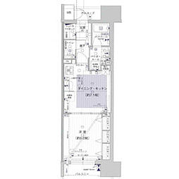 プレサンスグラン丸の内 1DKの間取図画像