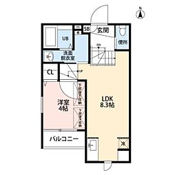CB室見マリナ 1LDKの間取図画像