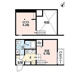Hiroyu-Fukuoka1 1Kの間取図画像
