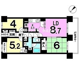 四つ木パーク・ホームズ 3LDKの間取り