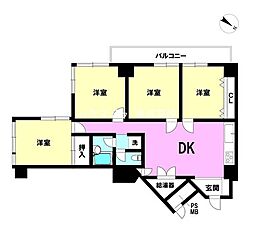 第2松戸グリーンハイツ 4DKの間取図画像