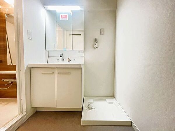 十分な大きさの洗面台は収納もさる事ながら、身だしなみチェックや歯磨きなど、朝の慌ただしい時間でもゆとりあるスペースで余裕を感じていただけます。