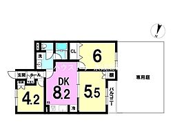 ロイヤルプラザ高砂 3DKの間取図画像