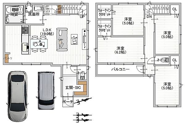 4LDKプラン図・間取り変更可能