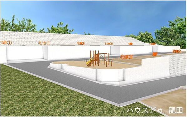 ■□■外観■□■完成予想図分譲地内公園あり