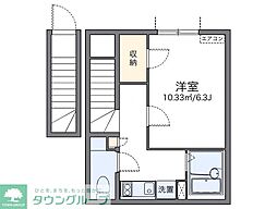 レオネクスト清風 2階1Kの間取り