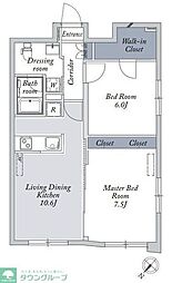 Ｌａ　Ｄｏｕｃｅｕｒ文京大塚 4階2LDKの間取り
