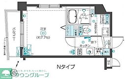 フェニックス西蒲田 5階1Kの間取り