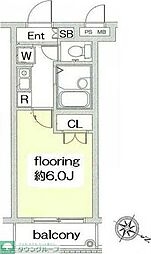 グランヴァン西馬込 3階1Kの間取り