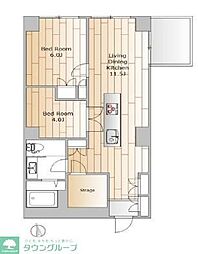 ペアシティ・ルネッサンス 9階2SLDKの間取り