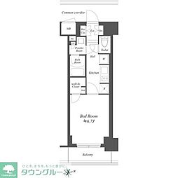 ブランシエスタ東陽町 8階1Kの間取り