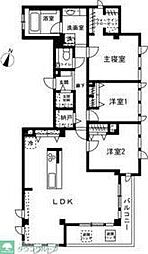 イーストテラス 2階3LDKの間取り