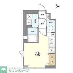 ＮＴＰＲレジデンス武蔵小山ＷＥＳＴ 2階ワンルームの間取り