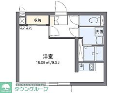 東急大井町線 下神明駅 徒歩5分の賃貸マンション 1階ワンルームの間取り