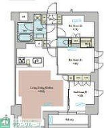 Brillia ist 池尻大橋 6階2LDKの間取り