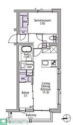 イプセ白金台 503 5階2LDKの間取り