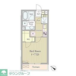 Ｋ’ｓ　ｃｏｕｒｔ高輪台 3階1Kの間取り