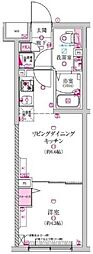 ラフィスタ豪徳寺 1DKの間取図画像