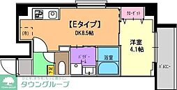 パラシオテルマス池上 1DKの間取図画像