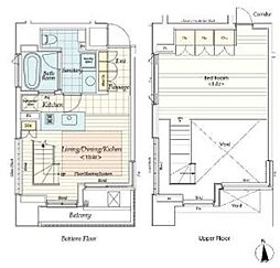 カスタリア麻布十番2 1LDKの間取図画像