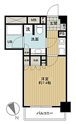 ファミール芝公園グランスイートラ・ヴィル 1Kの間取図画像