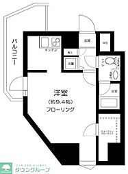 パレステュディオ六本木 1Kの間取図画像