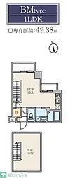 S-RESIDENCE駒場東大前 1LDKの間取図画像
