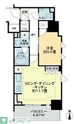 アトラス北品川 1LDKの間取図画像