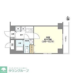ガラ・シティ芝公園 1Kの間取図画像