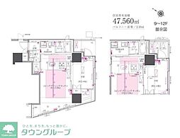 ZOOM中目黒 1LDKの間取図画像