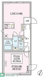 防音マンション スカイラシクラス田園調布本町 1LDKの間取図画像