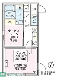 防音マンション スカイラシクラス田園調布本町 1SKの間取図画像
