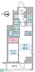 レジディア御茶ノ水3 1LDKの間取図画像