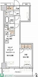 プライムネクサス大森北 1LDKの間取図画像