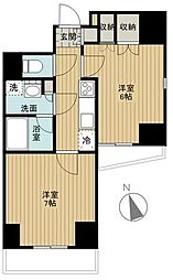 プラウドフラット蒲田2 1DKの間取図画像