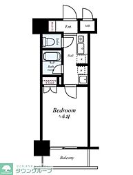 菱和パレス五反田西 1Kの間取図画像