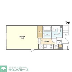 レガシア目黒不動前 ワンルームの間取図画像