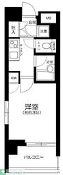 パレステュディオ芝浦シティ 1Kの間取図画像