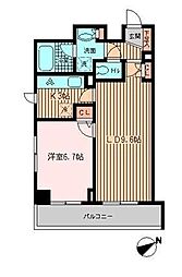 ラポール三田 1LDKの間取図画像