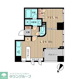 メゾンド日本橋三越前 1LDKの間取図画像