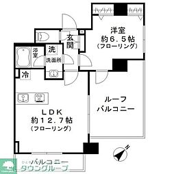 カーサスプレンディッド西麻布 1LDKの間取図画像