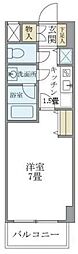北品川アパートメント 1Kの間取図画像