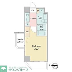 PRIMEURBANRYOGOKU 1Kの間取図画像