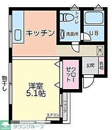 ハイシティービル 1DKの間取図画像