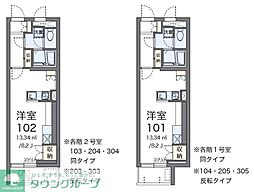 東京メトロ副都心線 北参道駅 徒歩3分の賃貸マンション 1階ワンルームの間取り