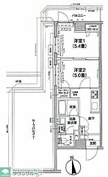 アイルグランデ大田 4階2Kの間取り