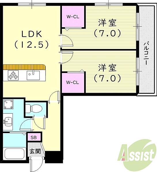 同じ建物の物件間取り写真 - ID:228050171292